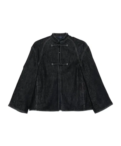 Soeur Long-sleeved Denim Jacket In Black