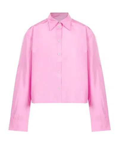 Soeur Long-sleeve Button-down Shirt In Pink