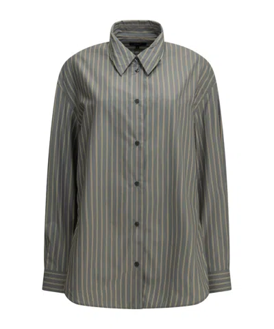 Soeur Casual Striped Shirt In Gray