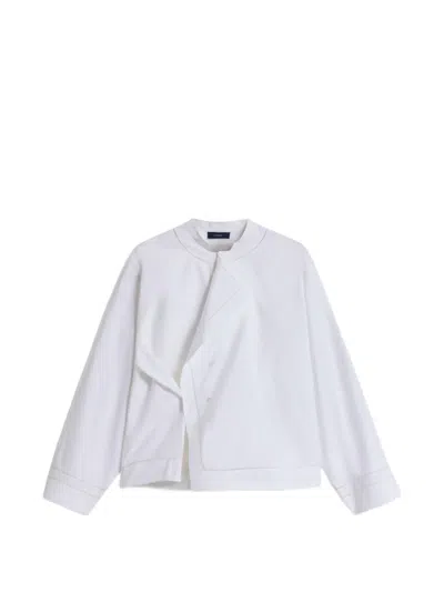 Soeur Lorraine Asymmetric-fastening Shirt In White