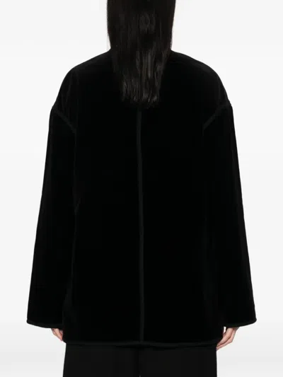 Soeur Lutetia Frog-fastening Coat In Black