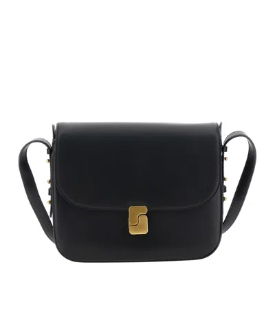 Soeur Magnetic-snap Shoulder Bag In Black