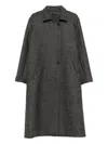 Soeur Germain Long Grey Wool Coat In Gray