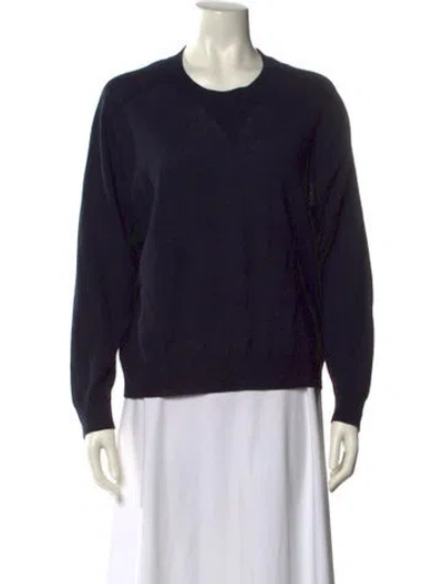 Pre-owned Soeur Merino Wool Crew Neck Sweater In Blue