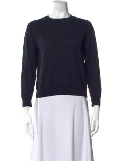 Pre-owned Soeur Merino Wool Crew Neck Sweater In Blue