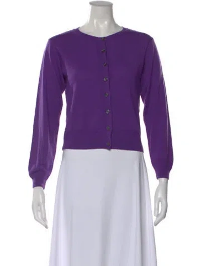 Pre-owned Soeur Merino Wool Crew Neck Sweater In Purple