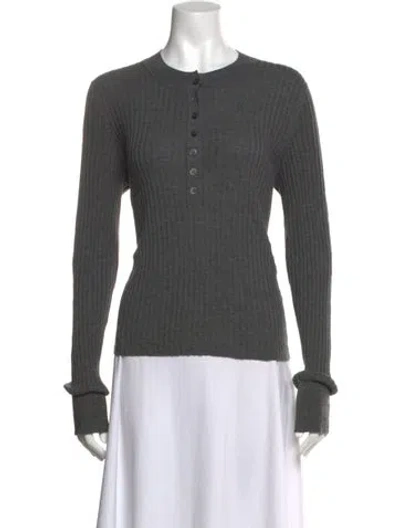 Pre-owned Soeur Merino Wool Crew Neck Top In Grey