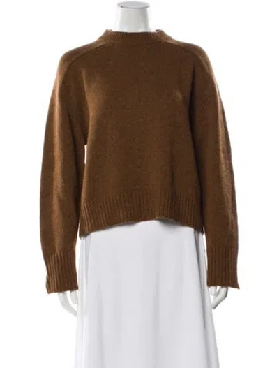 Pre-owned Soeur Merino Wool Mock Neck Sweater In Brown