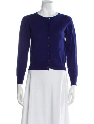 Pre-owned Soeur Merino Wool Scoop Neck Sweater In Blue