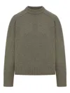 Soeur Will Wide Sweater In Merino Wool In Green