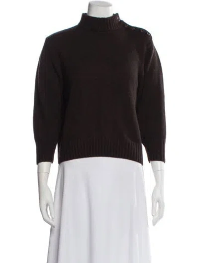 Pre-owned Soeur Merino Wool Turtleneck Sweater In Brown