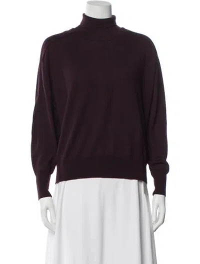 Pre-owned Soeur Merino Wool Turtleneck Sweater In Purple
