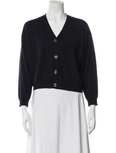 Pre-owned Soeur Merino Wool V-neck Sweater In Blue