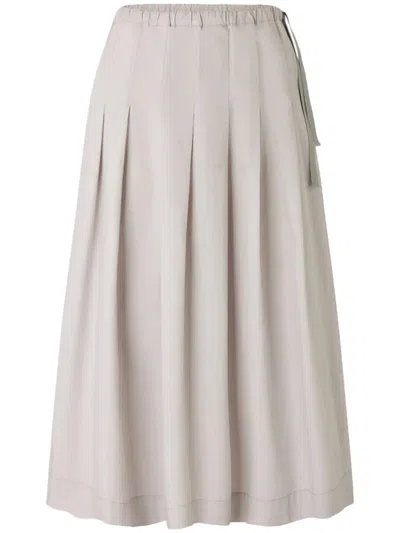 Soeur Midi-length Skirt With Box Pleats In Gray