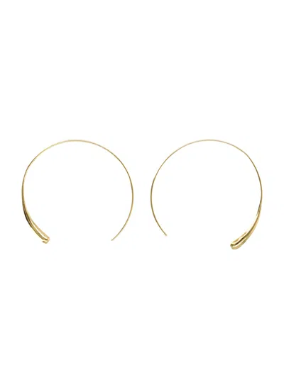Soeur Mid-sized Water Drop Inspired Hoop Earrings In Golden