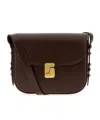 Soeur Womens Marron Fonce Bell Very Mini Patent-leather Cross Body Bag In Black