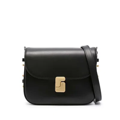 Soeur Mini Bellissima Leather Crossbody Bag In Black