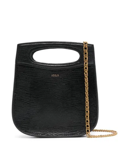 Soeur Womens Black Cheri Mini Leather Cross-body Bag