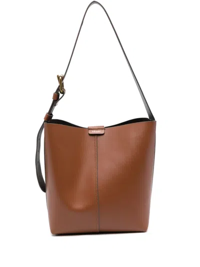 Soeur Mini Saudade Bucket Bag In Brown
