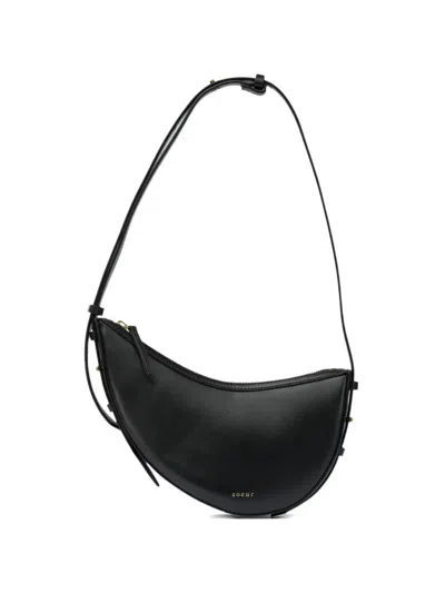 Soeur Womens Noir Winona Logo-embossed Leather Shoulder Bag