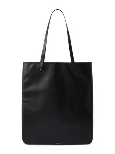 Soeur Minimalist Tote Bag With Smooth Black Finish