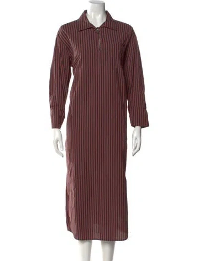 Pre-owned Soeur Mock Neck Long Dress In Multi