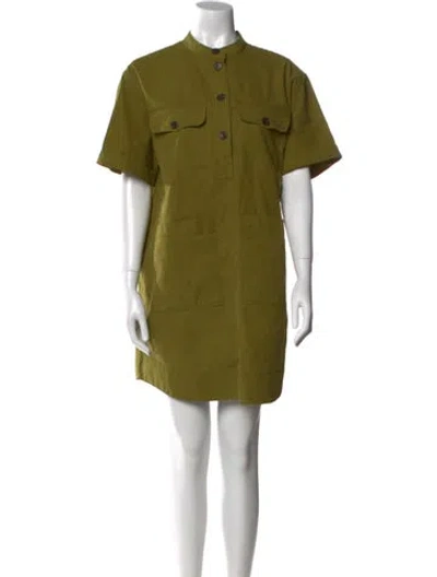 Pre-owned Soeur Mock Neck Mini Dress In Green