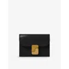 Soeur Womens Noir Aube 's'-monogram Cowhide Cardholder In Noir