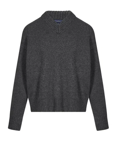 Soeur Notch Collar Loose Knit Jumper In Multi