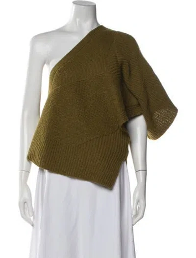 Pre-owned Soeur One-shoulder Sweater In Green