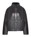 Soeur Gamma High-neck Leather Jacket In Black