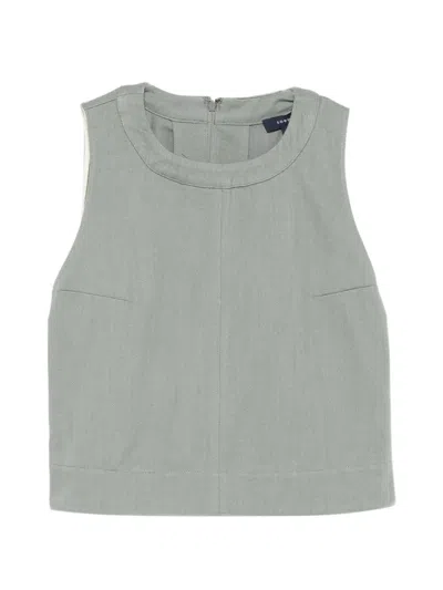 Soeur Crew Neck Sleeveless Top In Gray