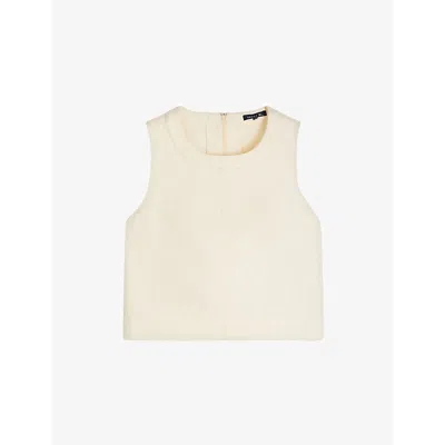 Soeur Womens Creme Pampa Sleeveless Cotton Top