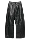 Soeur Panelled-leather Balloon Trousers In Black