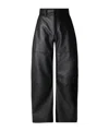 Soeur Panelled-leather Balloon Trousers In Black