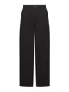Soeur Daley Pleated Black Cotton Trousers In Black