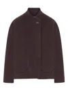 Soeur Patch-pocket Jacket In Burgundy