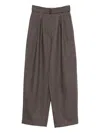 Soeur Pleated Belted Trousers In Brown