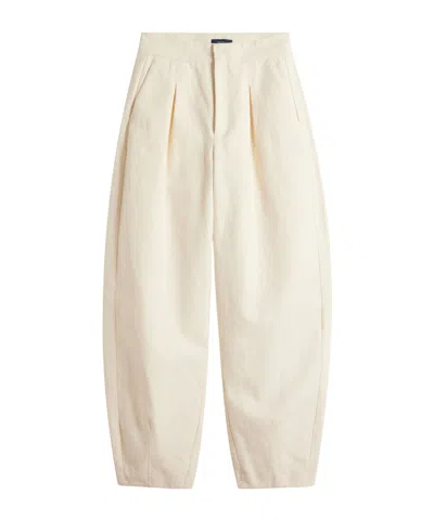 Soeur Pleated Lantern-style Casual Trousers In Neutral
