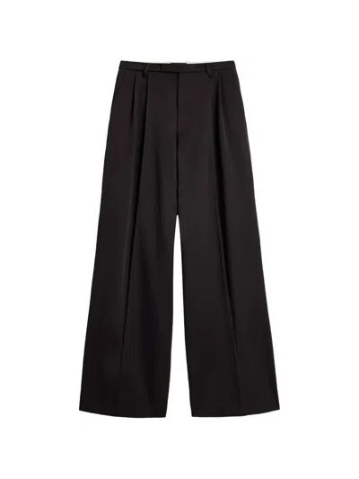 Soeur Pleated Wide-leg Trousers In Black