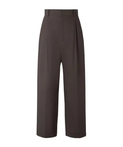 Soeur Pleated Zipper Casual Pants In Brown