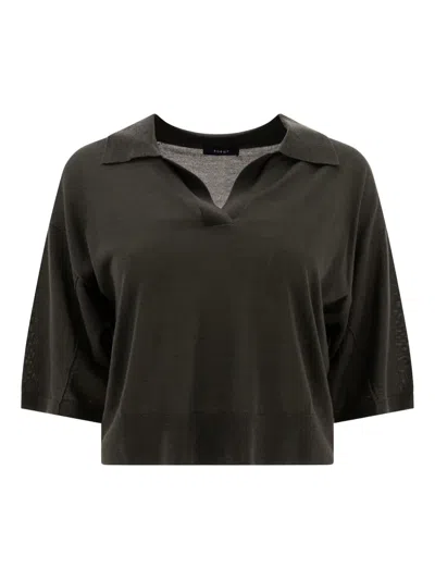 SOEUR POLO-NECK SHORT-SLEEVE TOP