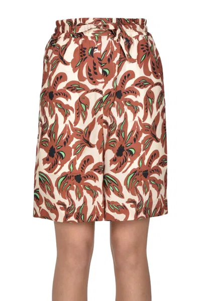 Soeur Printed Cotton Bermuda In Multi