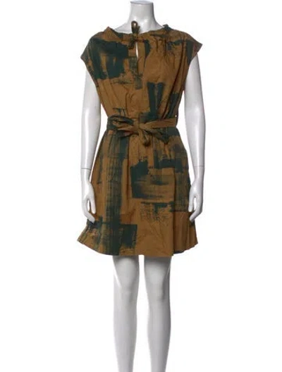 Pre-owned Soeur Printed Mini Dress In Brown