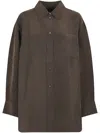 Soeur Relaxed Fit Brown Shirt With Classic Collar In Brown