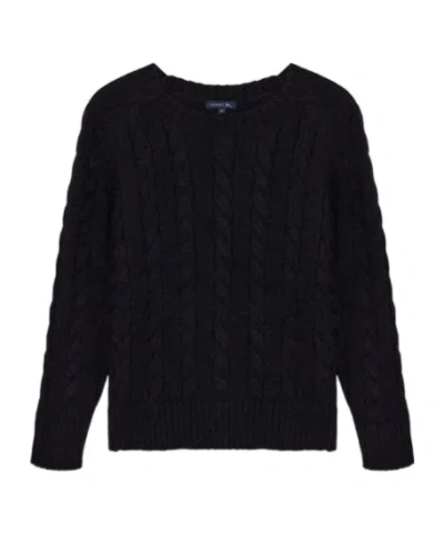 Soeur Ribbed Crew Neck Sweater In Black