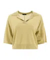 Soeur Ribbed Detail Polo Shirt In Brown