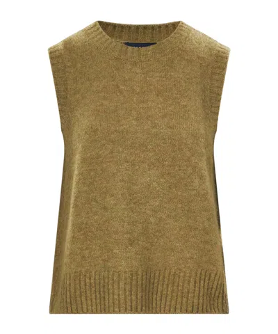 Soeur Ribbed Knit Vest In Green