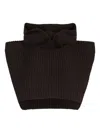 Soeur Ribbed Turtleneck Scarf In Brown