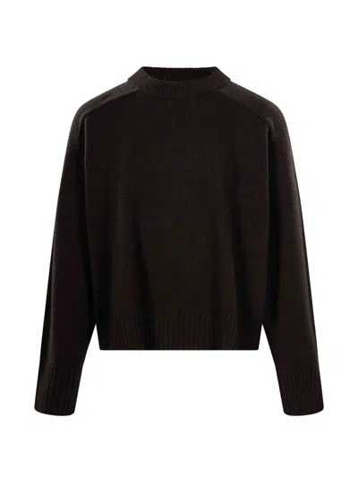 Soeur Ribbed-knit Raglan-sleeve Sweater In Brown
